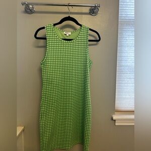 Freshman Green Gingham Sleeveless Mini Dress